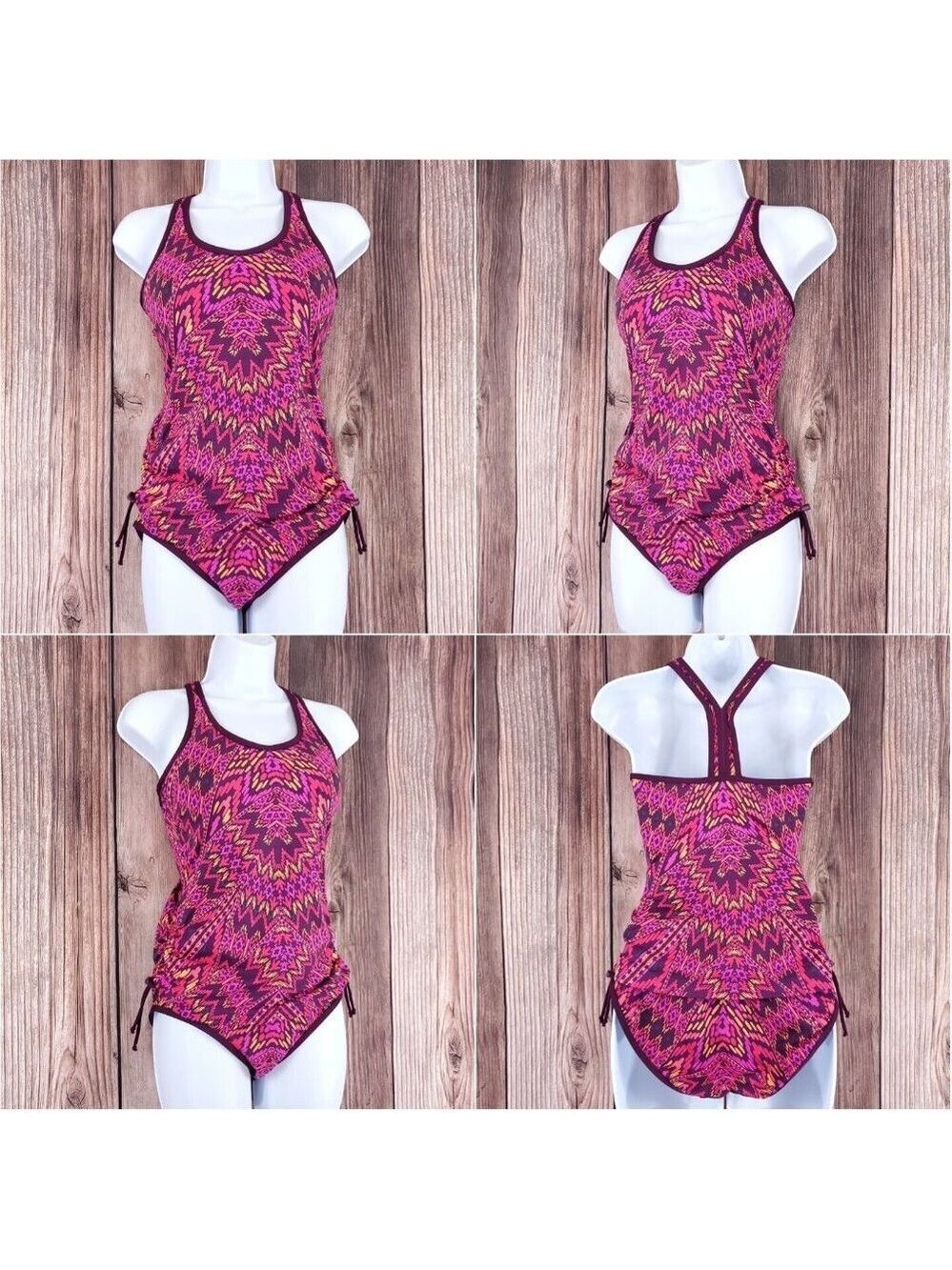 Athleta Cayo Coco Ready To Run Tribal Print 2 Pcs Bikini Set Sz Top XS Bottom S